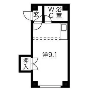 グランカトレア菊水【303号室号室】の間取り