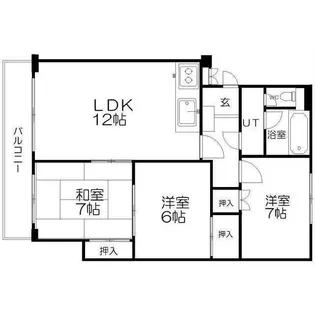 トーカン第2中の島リバーサイド【405号室】の間取り