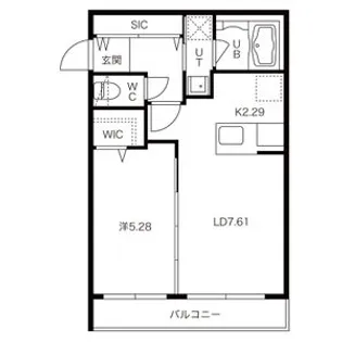 グロワール平和通 (GLOIR平和通)【2階】の間取り