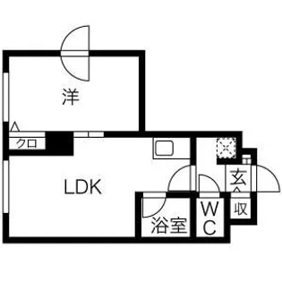 ファーロックコートH43【H401号室】の間取り