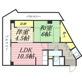 西岡サンマウンテンシャトー【206号室】の間取り