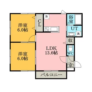 ルミエール 菊水元町【201号室】の間取り