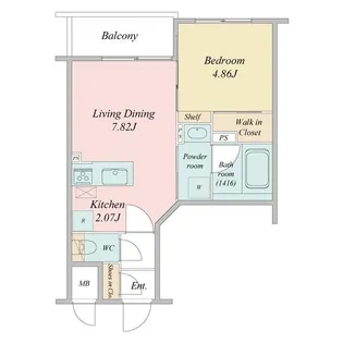 LIVECASA豊平【0513号室】の間取り