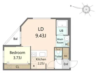 ALIVIS北23条【2階】の間取り