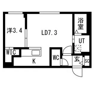 AREA西岡51【4階】の間取り