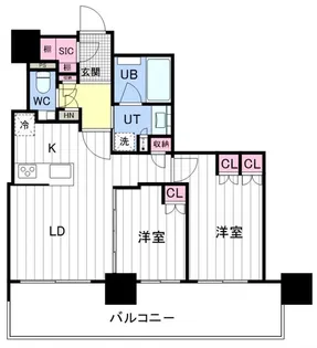 ザ・札幌タワーズ イーストタワー 2602号室【26階】の間取り