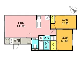 NRJニシオカ【2階】の間取り