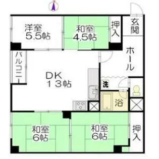 ハイツアカシヤ【305号室】の間取り