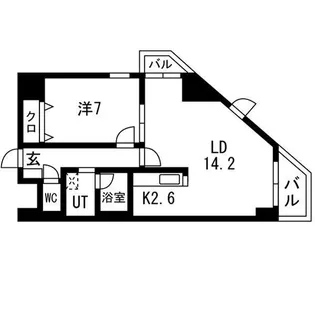 ノースランド菊水【201号室】の間取り