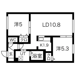 レグザ山鼻【4階】の間取り
