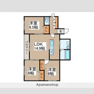 LIBERTY福住【4階】の間取り