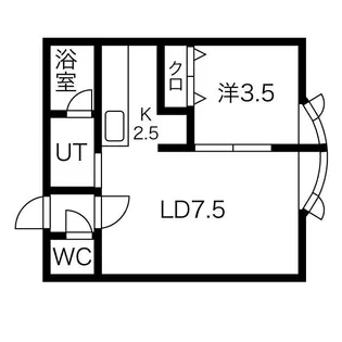 アークコート豊平Ⅲ【2階】の間取り