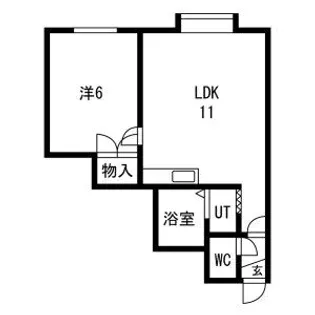 元町アパートメント【203号室】の間取り