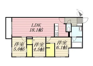 ZABO HILLS MISONO【2階】の間取り