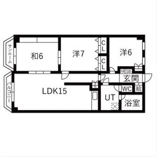 カトレアハイツ札幌【503号室】の間取り