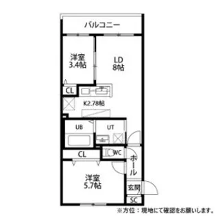 RITZ GRANDE月寒(リッツグランデ月寒)【0302号室】の間取り