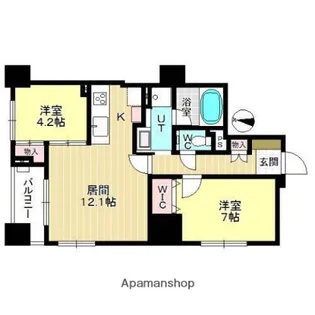ラ・クラッセ札幌ステーションルミエール【4階】の間取り