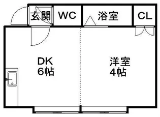 グレース白石C【1号室】の間取り
