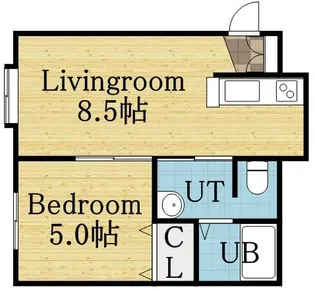 レジデンスソフィア【210号室】の間取り
