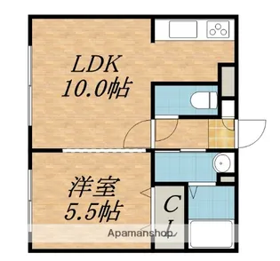 リバーサイドN24【207号室】の間取り