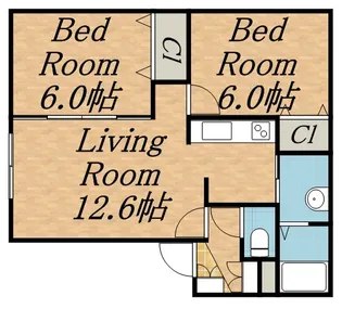 コルナス【102号室】の間取り