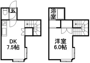 ラポール北28【105号室】の間取り