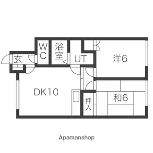 ニューローズA棟【2階】の間取り