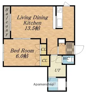 ノースアベニュードリーム【103号室】の間取り