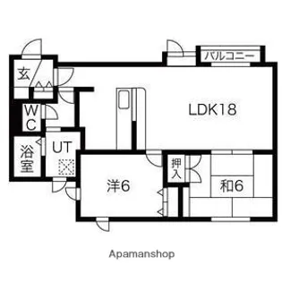 ノースアベニュードリーム【105号室】の間取り