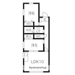 Kパーク太美A【102号室】の間取り