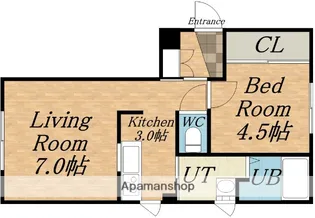 美川ハイツ7【103号室】の間取り