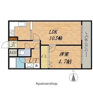 ライオンズマンション北大前【7階】の間取り