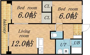 グレイスコート北18条【12階】の間取り
