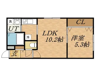 NEW WORLD【401号室】の間取り