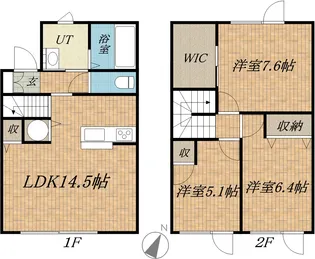 CURAVIE TOWN新琴似C【102号室】の間取り