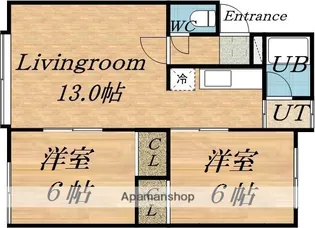 ノースコート37【2階】の間取り