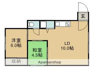 サザンフローラ【101号室】の間取り