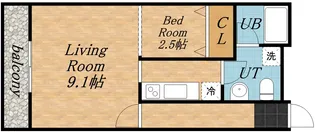 SEAGULL♯N208【203号室】の間取り
