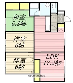 藤見ハイツ【2階】の間取り