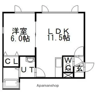 PINO参番館【101号室】の間取り