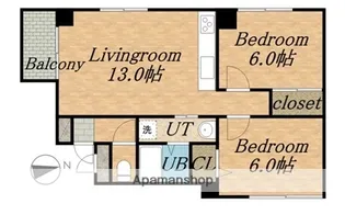 スノーアベニュー広和NO,12【209号室】の間取り