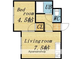 メゾンロベ36【3階】の間取り
