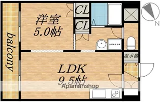フォーレスト米内【703号室】の間取り