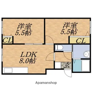 ノース季実の里Ⅵ【2階】の間取り
