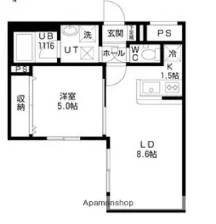 アローハウス【4階】の間取り