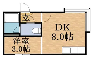 エスポアール壱番館【201号室】の間取り