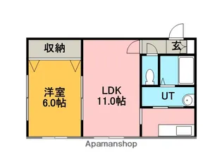 イースヴィレッヂ【1階】の間取り