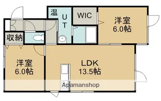 WELL−COURT−N62【102号室】の間取り