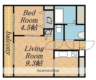 エミュー麻生【10階】の間取り