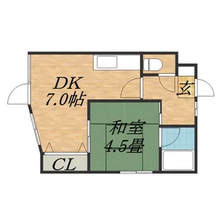 ティアラTRIPLEONEDEM【4階】の間取り